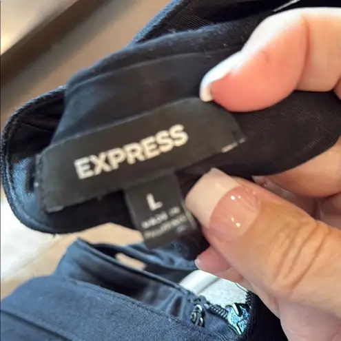 EXPRESS  Black V-Neck Criss Cross Sleeveless Mini Dress Size Large - Image 7