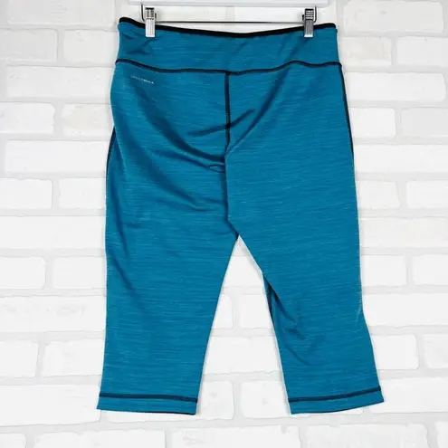 Reebok  Ragnar Training Capri Crop‎ Leggings Athletic Teal REVERSIBLE Large