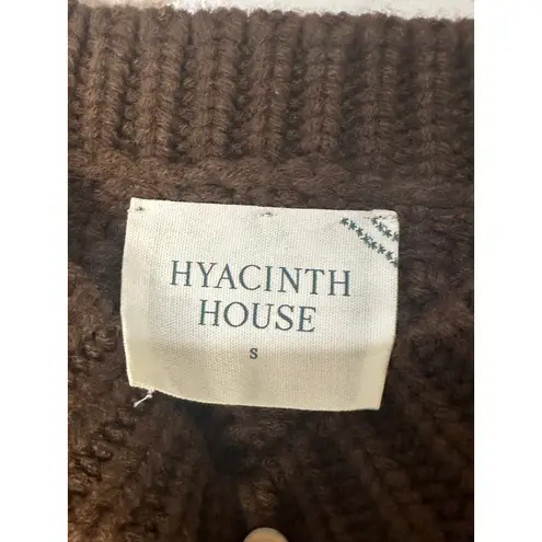 Tuckernuck Hyacinth House Chocolate Cable Knit Verbier Sweater Size Small NWOT Brown