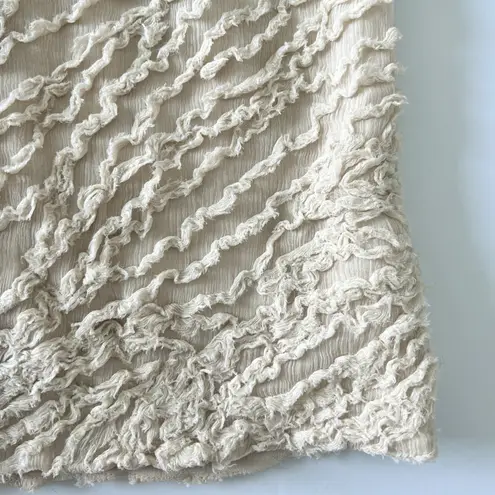 Robert Rodriguez top size 6 cream ruffle sweetheart