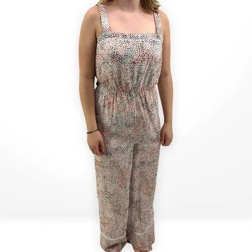 Sage The Label Multicolor Dotted Abstract Wide Strap Jumpsuit