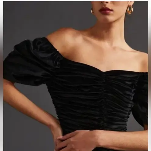 Hutch COPY - Anthro. brand velvet ruched puff sleeve cocktail dress New in pack…