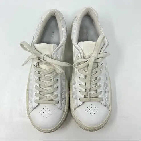 BY FAR Rodina Grained Low Sneakers Cream White Womens Size EU 40 / US 10