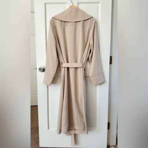 Avec Les Filles Tan Trench Coat Lightweight Drape Belted Jacket Size 2X