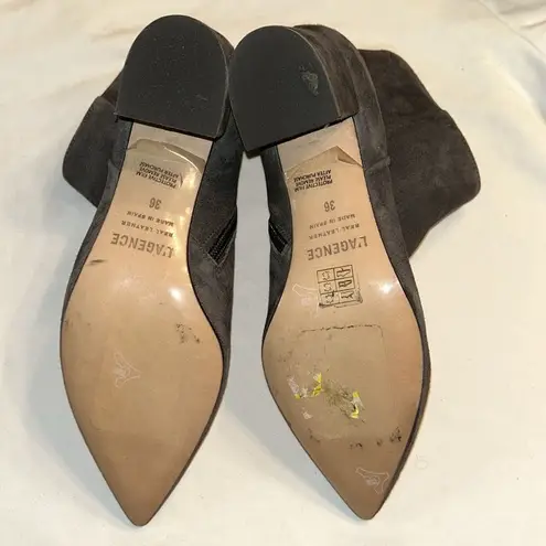 L'Agence L’agence Grey Ankle Distressed Suede Boots(Size 36/6) - Image 8