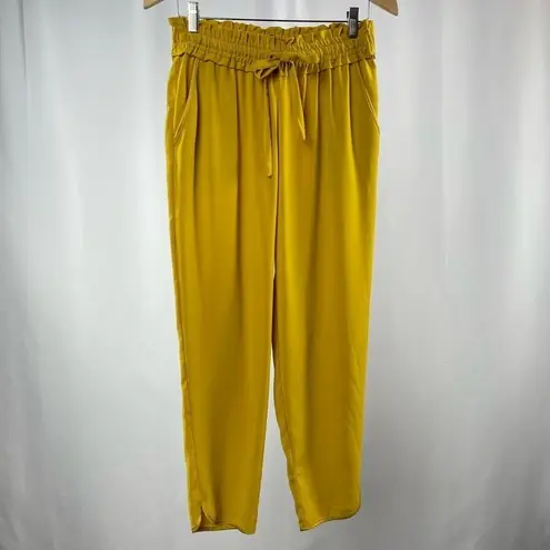 ZARA ‎ Hem Split Trouser Pants in Yellow Size Small