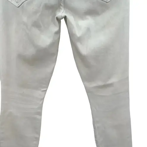 Mother Denim Looker Ankle Fray Jeans‎ in Glass Slipper White Size 26