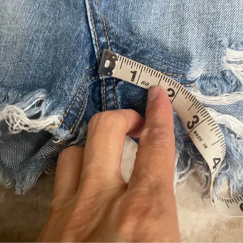 KanCan Jean Shorts Womens M Blue Relaxed Distressed Denim Medium Wash‎