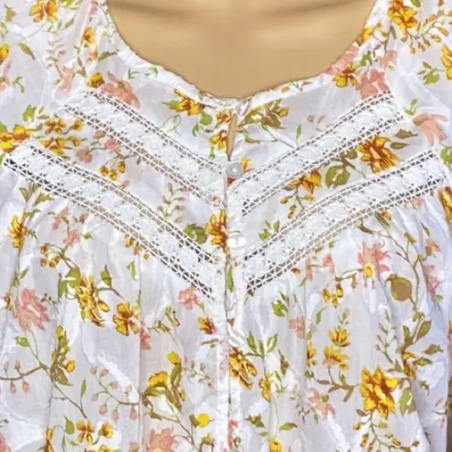 Hester & Orchard New York Anthropologie Harmony Lace Peasant Blouse Sz S