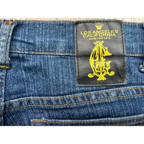 Christian Audigier Los Angeles Bootcut Denim Jeans Womens 5/6 Stretch Size undefined