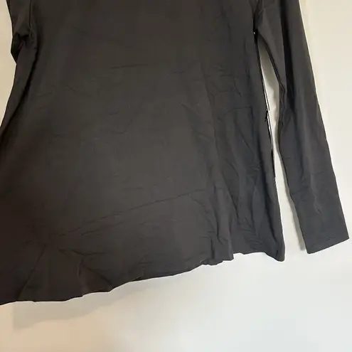 Susana Monaco NWT Gray Mock Neck Essential Long Sleeve Shirt - Small