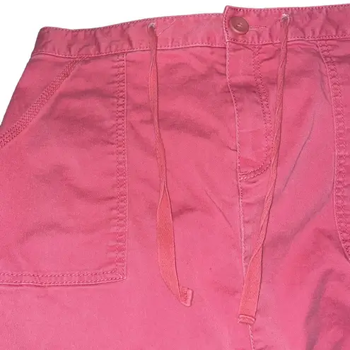 L.L. BEAN Cargo Skirt Size 6 Pink Casual Denim Y2k Boho Chic Retro