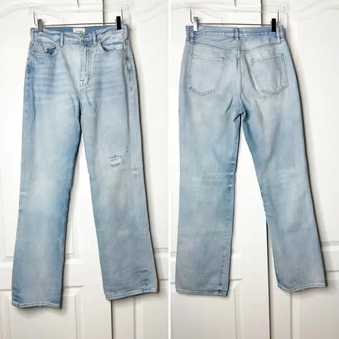 frame denim Frame Le Jane Distressed High Rise Straight Leg Jeans in Winslow Size 29