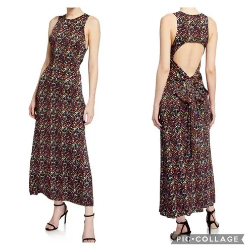 NEW Tanya Taylor Octavia Printed Tie-Back Maxi Dress