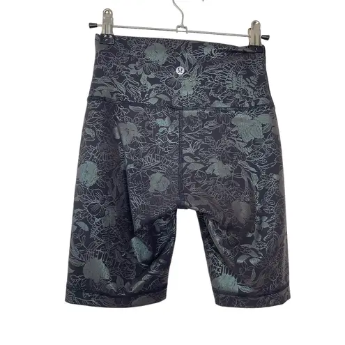 Lululemon Wunder Train High-Rise Short 8" *Foil Logo Flourish Black Iridescent