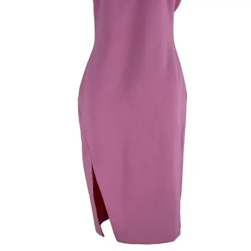 Likely  Helena One Shoulder Front Slit Mini Dress Pink Size 6