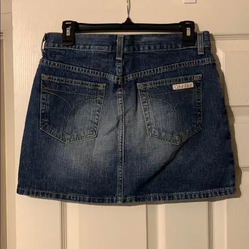 Calvin Klein 2002 CK  denim mini skirt