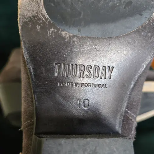 Thursday Boot Co Womens Smoke Gray Suede Downtown BOOTIES 10