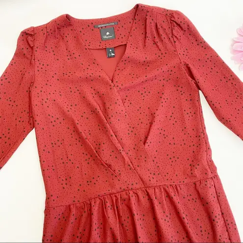 Scotch & Soda Maison Scotch Chapeau Star Print Mini Dress: Red