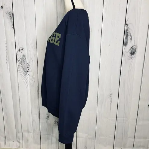 Disney  College Navy Blue Sz M Graphic Sweatshirt Crewneck Fleece Lined - Image 5