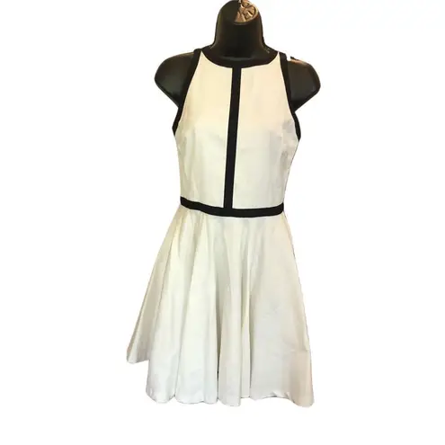 BB Dakota  Jamila Palio Linen White and Black Mini Dress - size 2