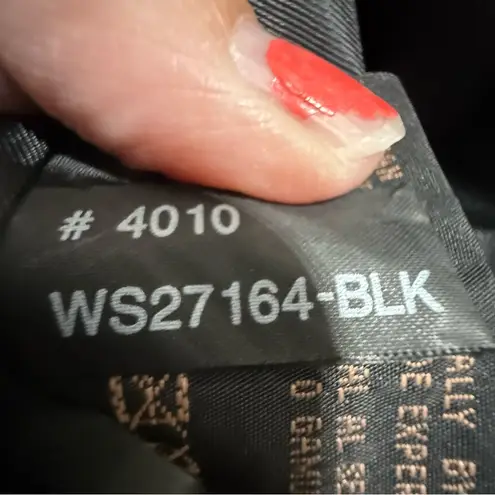 Siena Elegant Black Quilted Leather Jacket Vintage Size 16