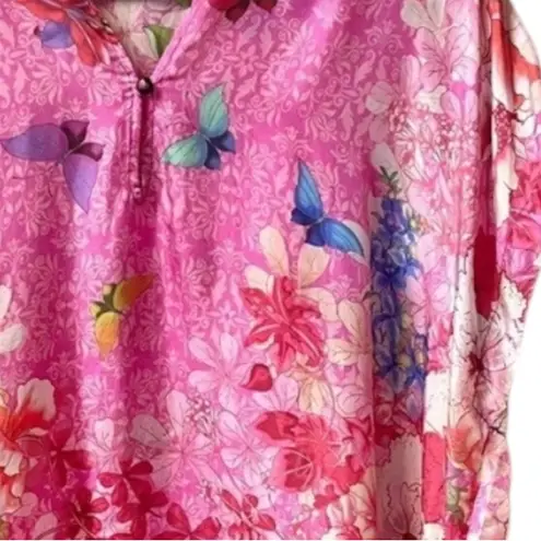 Johnny Was Bouquet Frame Parade Silk Blouse NWT