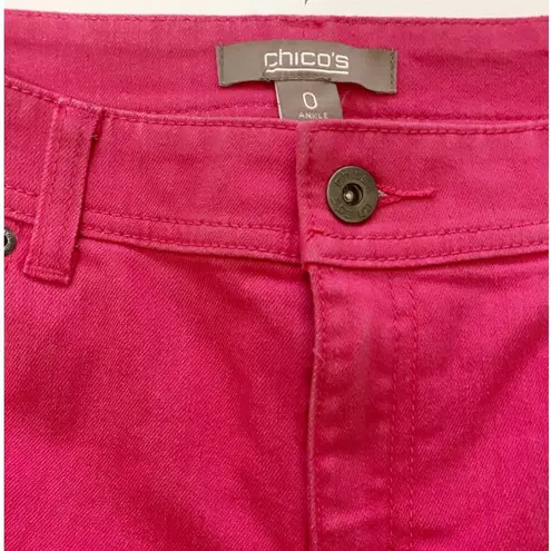 Chico's  Women's Barbie Pink Girlfriend Ankle Pants S 4X27