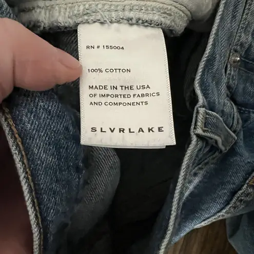 SLVRLAKE Stella High Waist Slim Straight Leg Jeans Women's Badlands Size 26 Blue