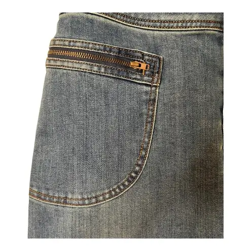 prAna  Women's $79 Broadway Denim Jean A Line Skirt in True Blue Size 2 New