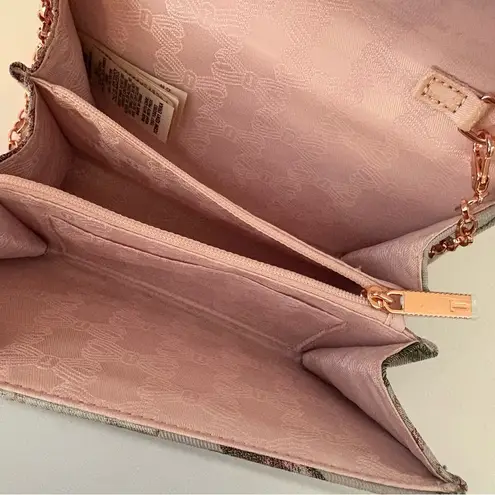 Ted Baker London Erika Jacquard gray rose gold evening crossbody shoulder bag