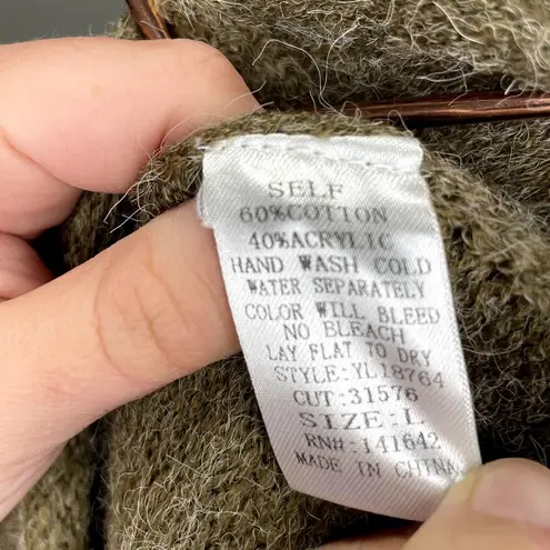 YA Los Angeles Striped Colorful Long Cotton Womens Large Cardigan