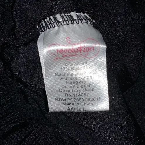 Plain Black Revolution Spandex Size L