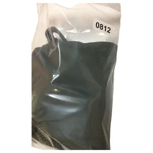 Carmen Marc Valvo Swimsuit Womens 14 One Shoulder Mesh One Piece Padding Green