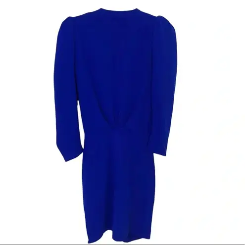 Ba&sh NWT Melinda Puff Sleeve Ruched Mini Dress Blue Size XS