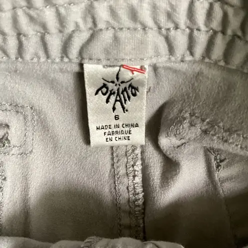 prAna Khaki Beige Hiking Outdoors Drawstring Waist Shorts size 6