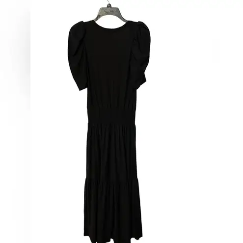 Nation Ltd Etoile Bubble Hem Combo Dress - Jet Black Size Small