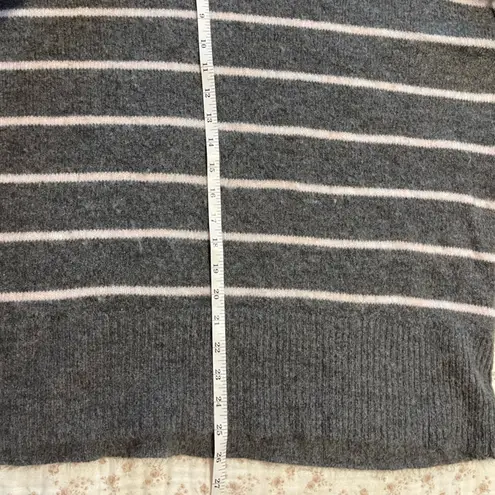 H&M  Grey and White Striped Sweater