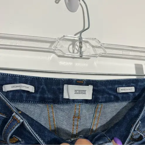 Anthropologie CLOSED Skinny Pusher 2021 Organic Cotton Made In Italy Size 23 Blue