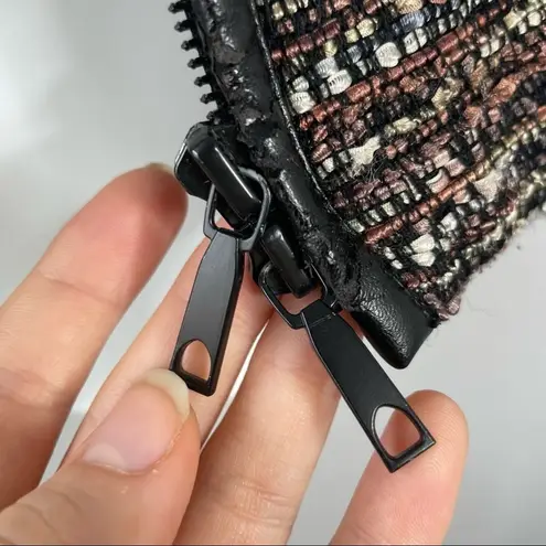 LAFAYETTE 148 Blazer Jacket Womens Size 6 Tweed Wool Colorful Quiet Luxury Chic Black