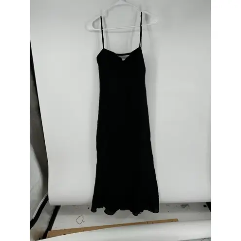 ASTR The Label Open Back Plisse Midi Dress Size Small Black