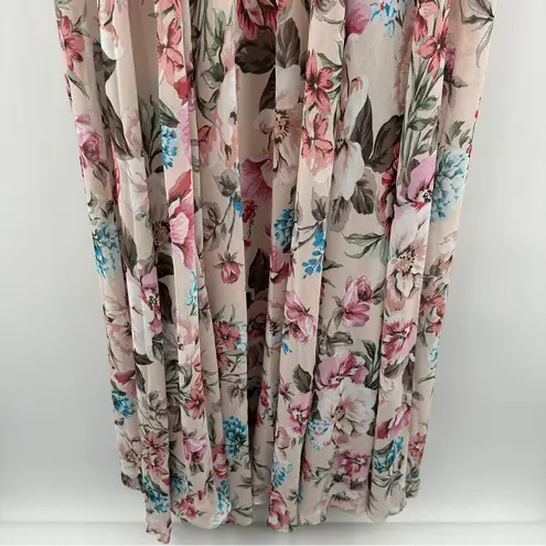 Yumi Kim  Full of Love Blush Floral Print 3/4 Sleeve Woodstock Maxi Dress S NEW