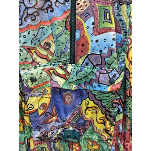 Vintage Roffe Tropical Fish Womens Ski Jacket Snowboard Pullover Parka Artsy Size L