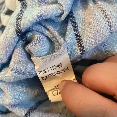 Indigo Rein Linen Blend Stripe Paperbag Pant Blue Large