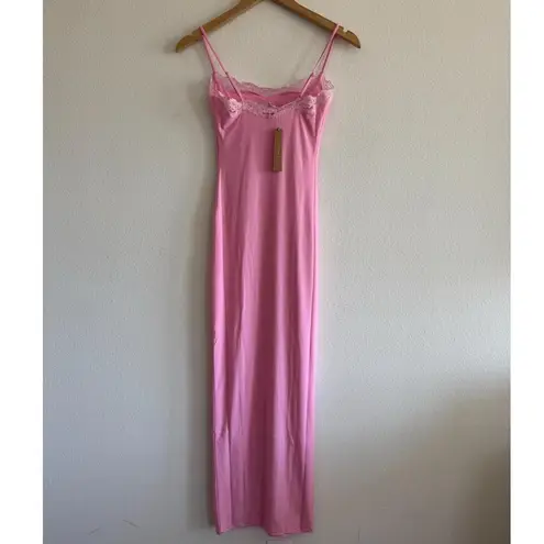 SKIMS Fits Everybody Lace Long Slip Dress in Bubblegum Tonal, Size XS