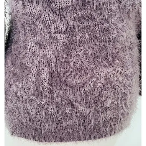 Nine West NWT  Fuzzy Soft Brushed Knit Pullover Sweater Purple Sz M