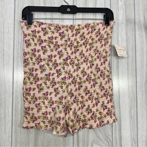 Free People NWT  FP One Maia Petal Meadow Set Bandeau Top Smocked Shorts S/M