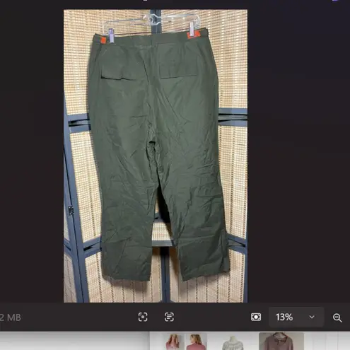 NWOT Venezia Jeans Olive Utility Pants Green Size 14