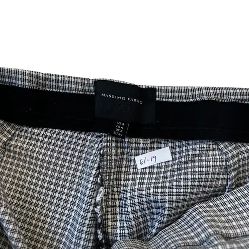 Massimo Fabbro Black & White Plaid Leggings w/ Pockets Women Sz 4 | 61