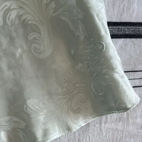 Oscar de la Renta • pink label satin floral slip lingerie sleep dress